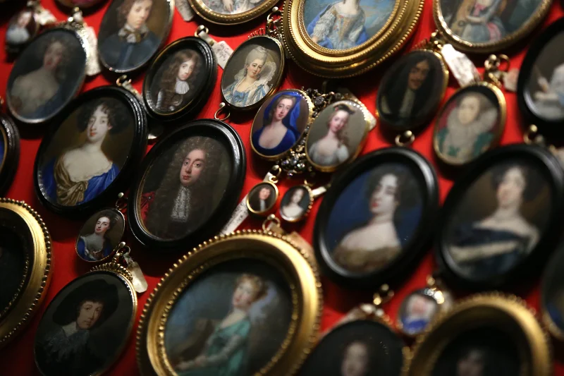 A selection of the miniature potraits in The Portland Collection